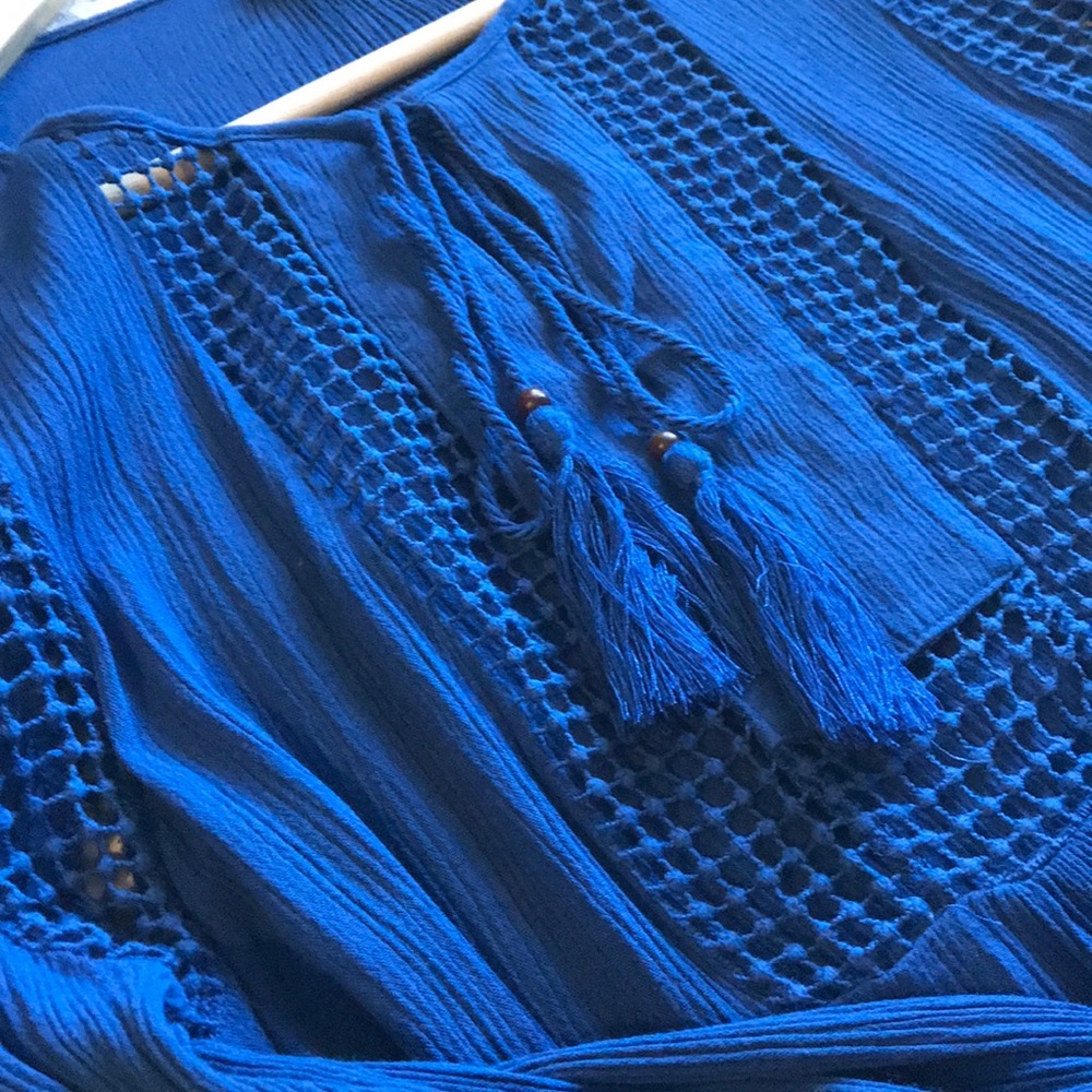 Royal Blue Tunic Blouse